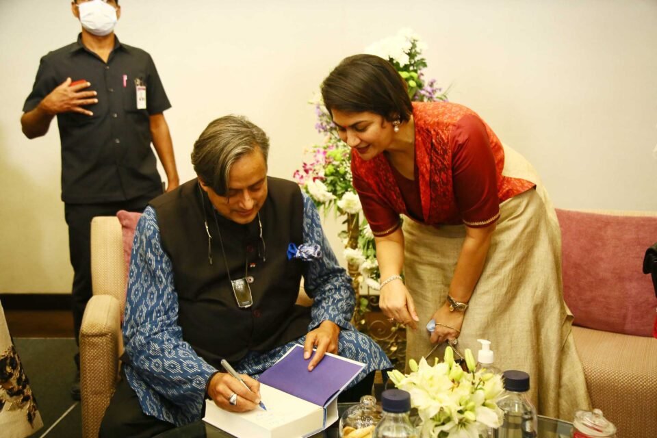 Prabha Khaitan Foundation Launches Pride Prejudice and Punditry a book written by Dr Shashi Tharoor and it was launched by himself in Hyderabad
